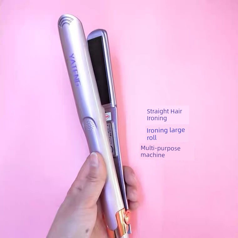 YATENG Ceramic Electric Hair Straightener Corn Stigma Wave Plate Hair Straightener Hair Curler Hair Curler and Straightener Dual-Use Inner Buckle Straightening Does Not Hurt Hair Good Vibrations