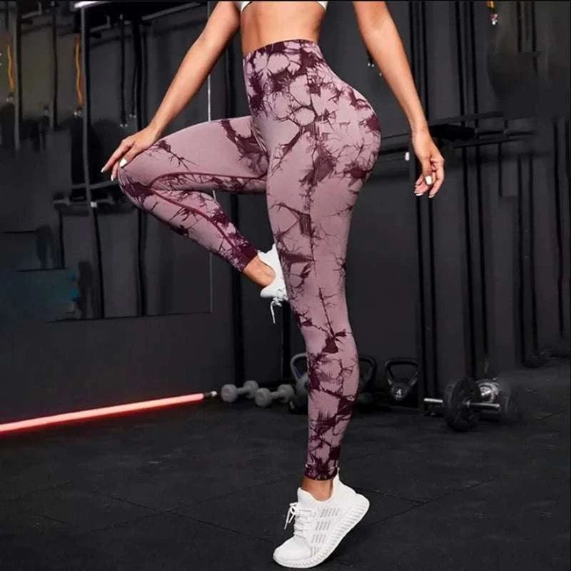 Women Yoga Pants Sport Leggings Seamless High Waist Push Up Woman Tights Fitness Workout Leggins Gym Clothing Good Vibrations