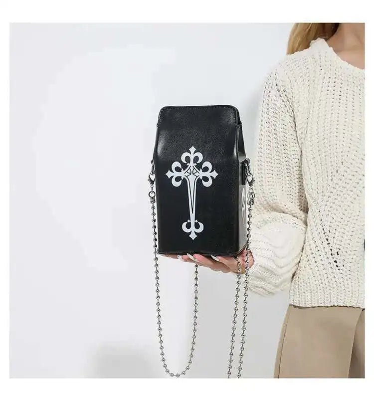 Printed Graffiti Small Square Bag Fashion Cool Crossbody Bag Funny Box Shoulder Bag For Girls Good Vibrations
