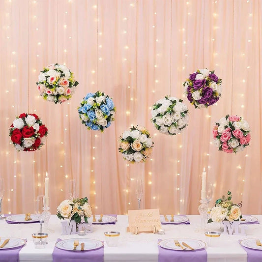Artificial Flowers Silk Rose Flowers for Wedding Centerpiece Party Birthday Anniversary Floral Arrangement Flower Ball Decor Good Vibrations