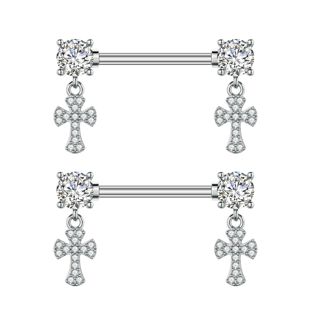 14G Titanium Stainless Butterfly Cat Crystals CZs Shield Barbell Nipple Rings Mixed-Style Heart Flower Dangled Nipple Piercing Good Vibrations Adult Super Store