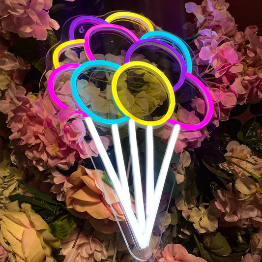 Balloon Neon Light Holiday Party Balloon Decoration Balloon Neon Sign Bar Bedroom club Wall Decoration Children Art Lamp Gift Good Vibrations