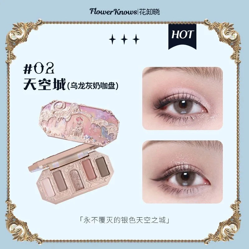 Flower Knows New Moonlight Mermaid Series 5 Colors Eyeshadow Palette 10g Good Vibrations