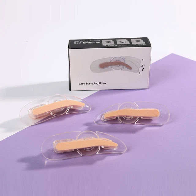 1pcs Adjustable Eyebrow Template Stamp Sponge Stencils Two-color Eyebrow Powder With Eyebrow Brush EyeBrow Palette Eye Brow Tool Good Vibrations
