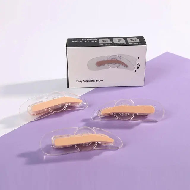 1pcs Adjustable Eyebrow Template Stamp Sponge Stencils Two-color Eyebrow Powder With Eyebrow Brush EyeBrow Palette Eye Brow Tool Good Vibrations