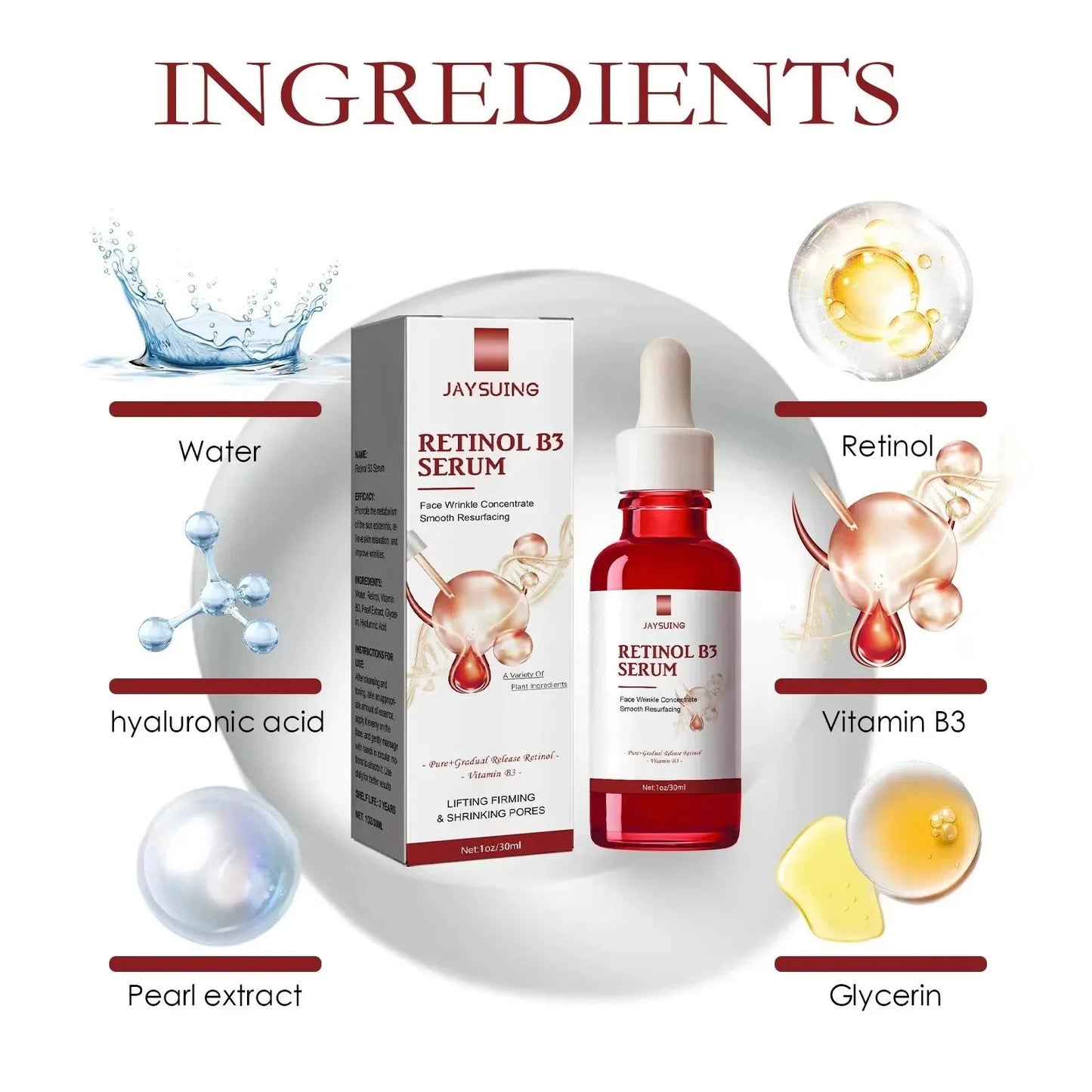 Remove W-rinkles Essence Anti A-ging Fade Fine Line Lifting Firming Repair Smooth Moisturizing Nourish Tighten Retinol B3 Serum Good Vibrations