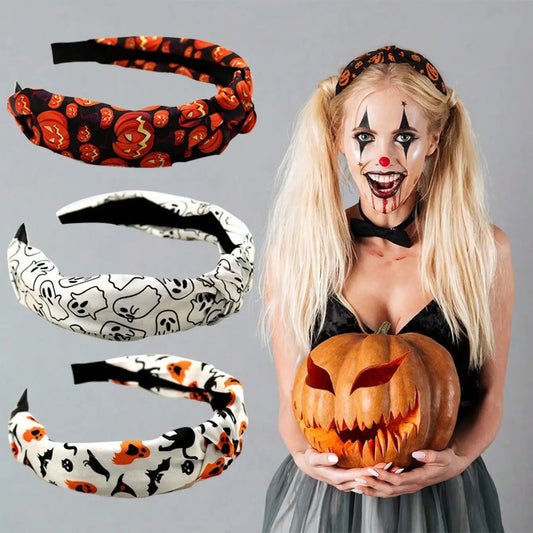 1PC Halloween Headbands Set, Pumpkin/Ghost/Cat Patterns, Festive Hair Accessories For Costume Parties Good Vibrations