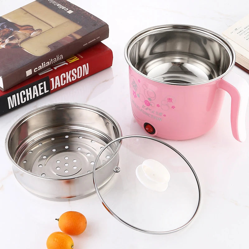 Multifunction Electric Cooker Hot Pot 1-2 People Heating Pan Multi Ramen Pot Machine Mini Rice Cook Kitchen Appliance Korea 220V Good Vibrations Adult Super Store