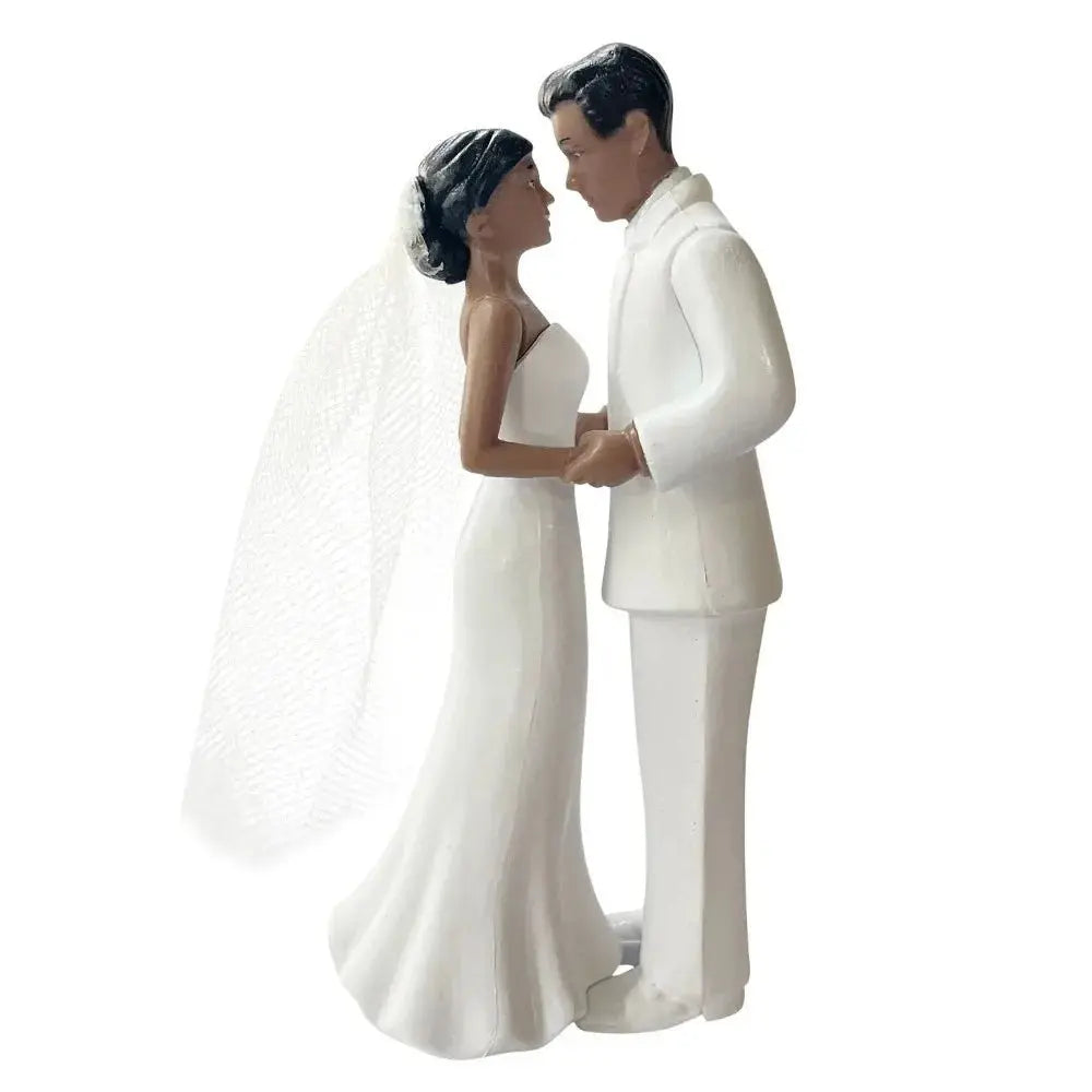 Anniversary Decoration Couple Wedding Cake Topper Elegant Creative Cake Toppers Dolls PVC White/Black Bride & Groom Figurines Good Vibrations