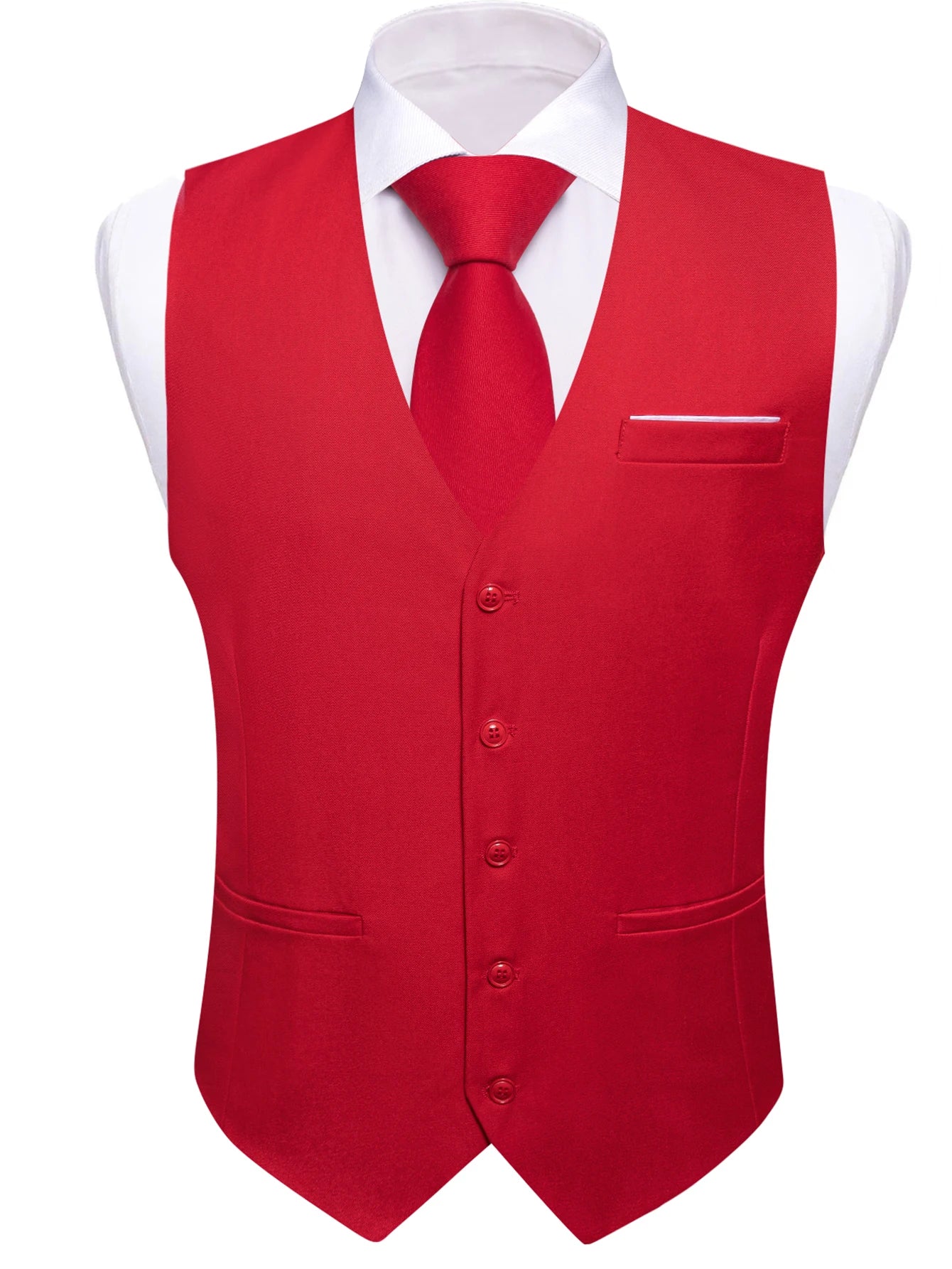 Men's Classic Solid Color Suit Vest and Necktie Matching Set | Wedding Groom & Groomsmen Attire Good Vibrations