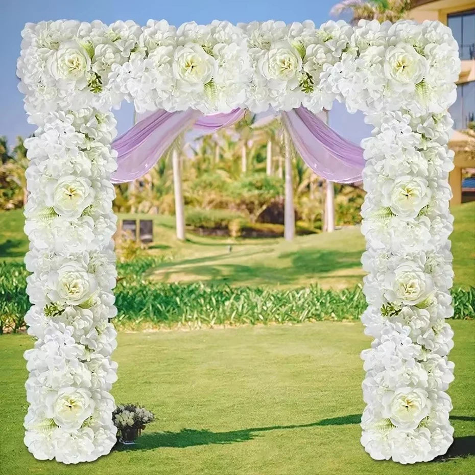 Wedding Flowes Artificial Flower Wall Panels White Flowers For Wedding Decoration Anniversary Decor Festive Party Supplies Good Vibrations