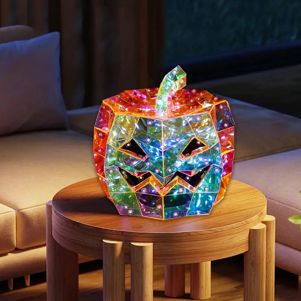 Prismatic Iridescent Spooky Ghost Prismatic Pumpkin Ghost LED Lights Halloween Lights Funny Colorful Glow Lights Halloween Decor Good Vibrations