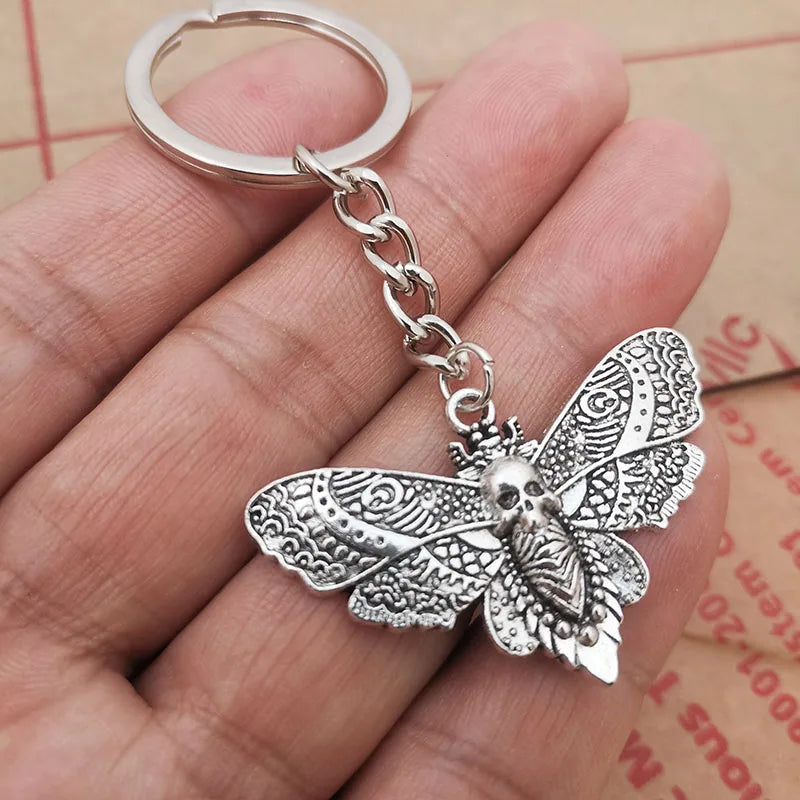 Vintage Fashion Death Moth Dangle Drop Earrings for Women Trendy Halloween Jewelry Christmas Gifts Good Vibrations