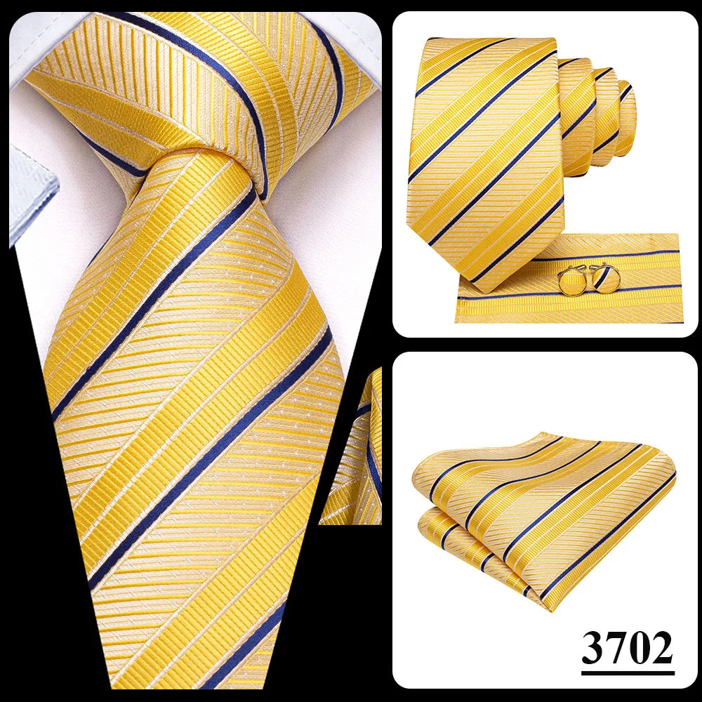 Black Red Striped Silk Wedding Tie For Men Handky Cufflink Gift Men Necktie Fashion Business Party Dropshiping Hi-Tie Designer Good Vibrations