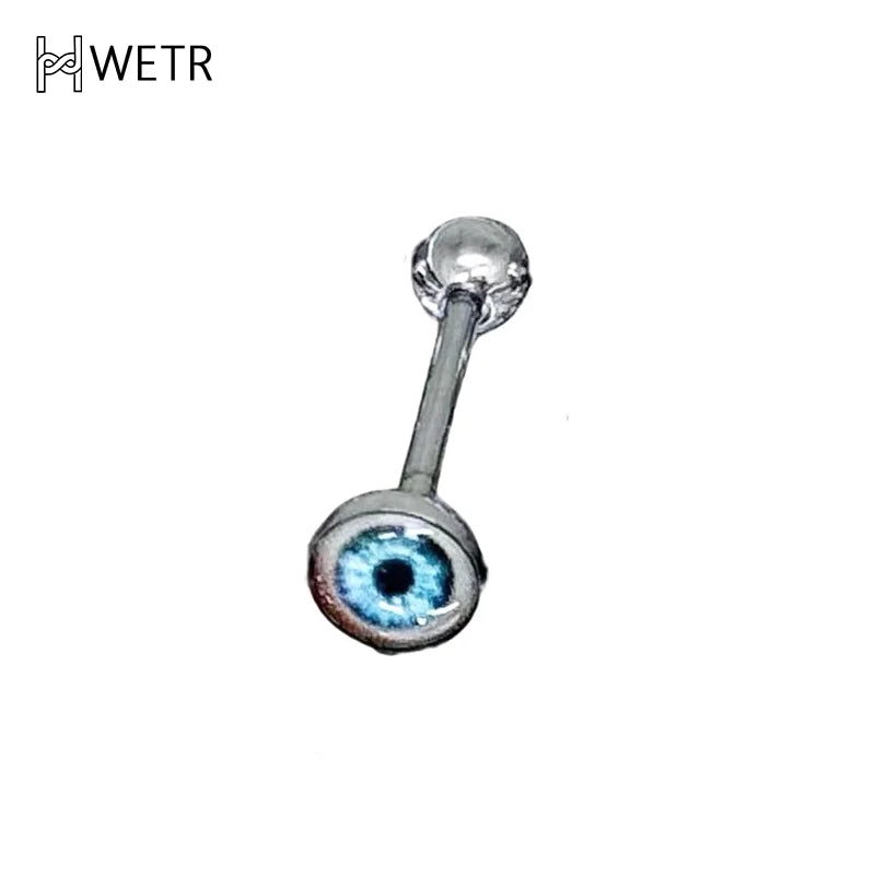 1 PC Stainless Steel 14G Tongue Rings Barbell Glowe Tongue Barbell Jewelry For Women Piercing Tongue Piercing Good Vibrations