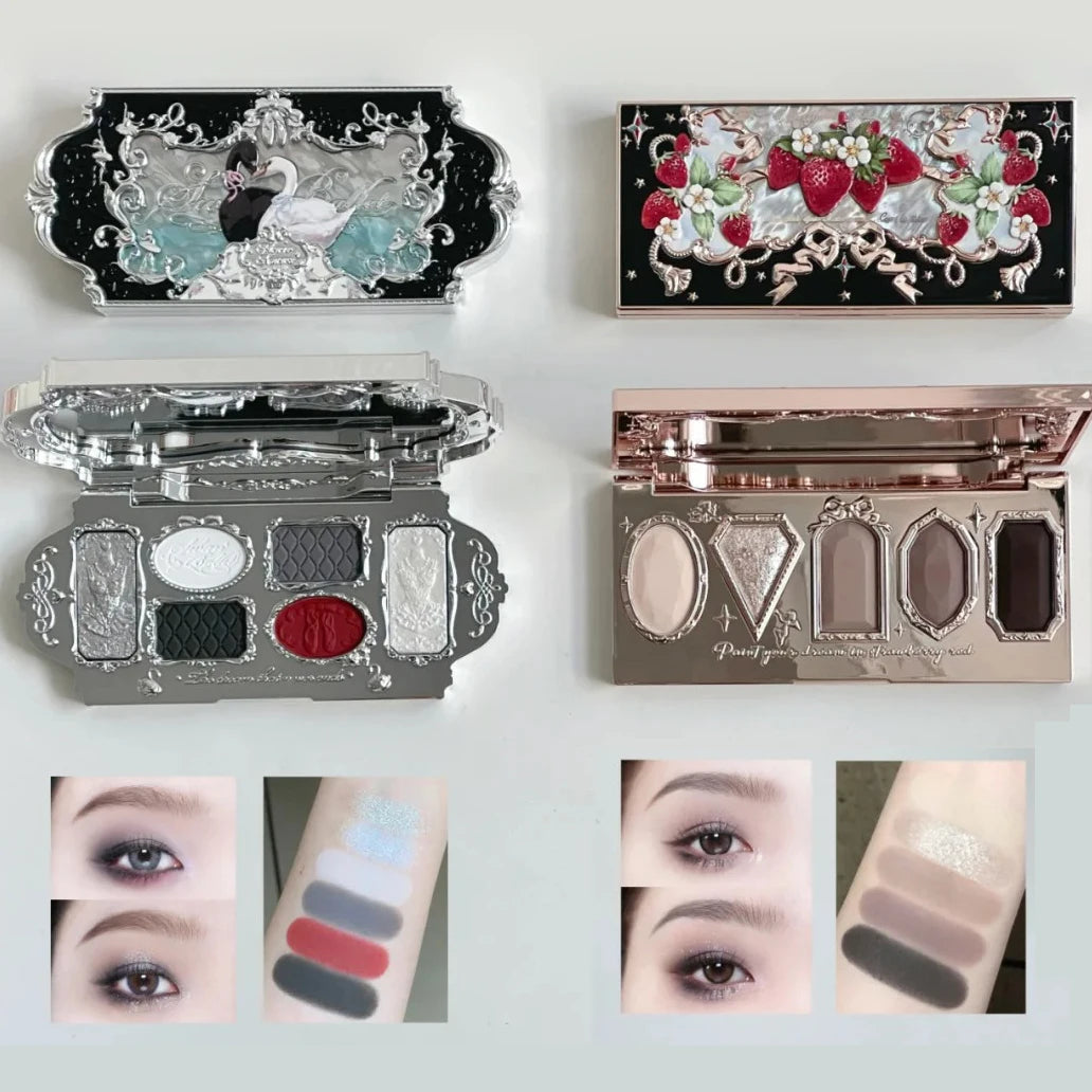 Moonlight Mermaid Gemstone Eyeshadow Palette Highly Pigmented Matte Shimmer Swan Ballet Eye shadow Collection Good Vibrations