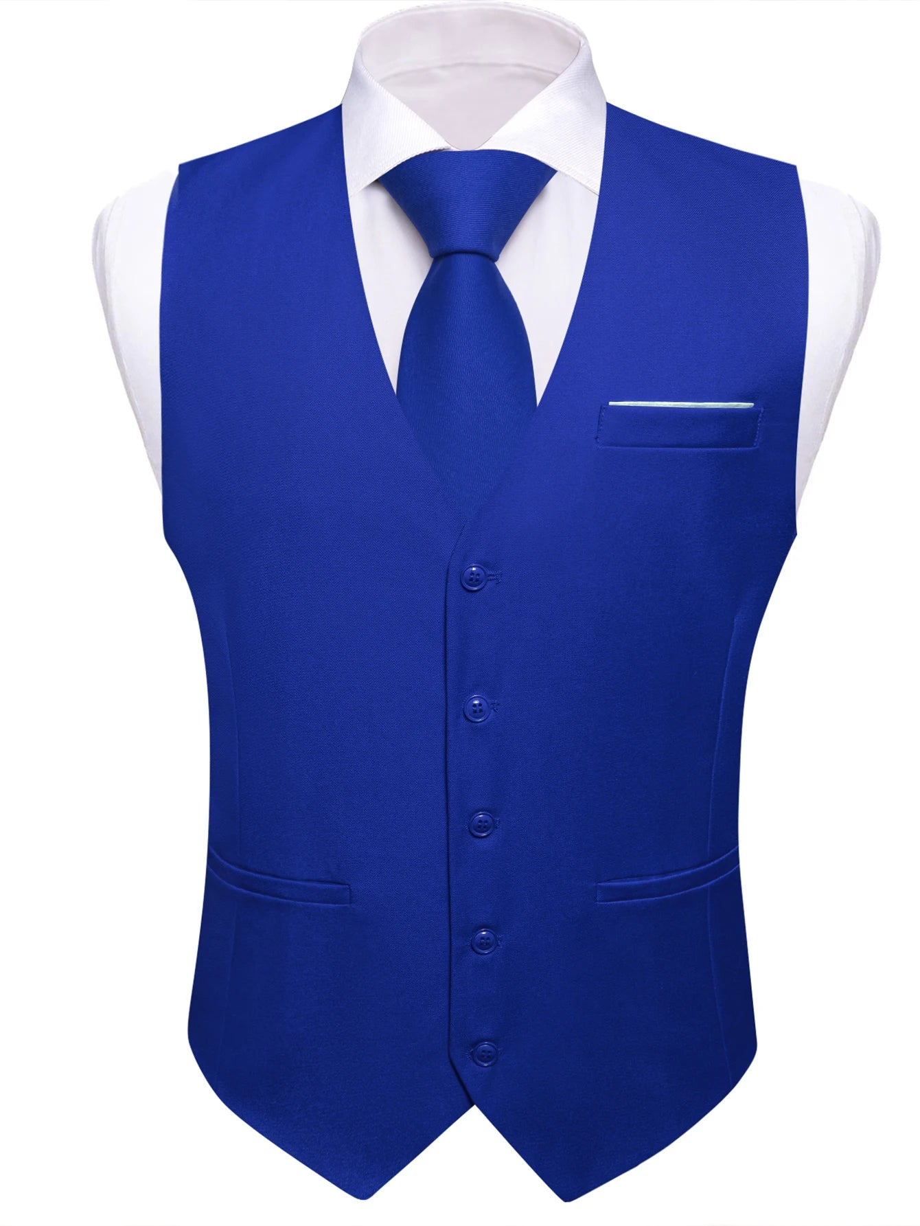 Men's Classic Solid Color Suit Vest and Necktie Matching Set | Wedding Groom & Groomsmen Attire Good Vibrations