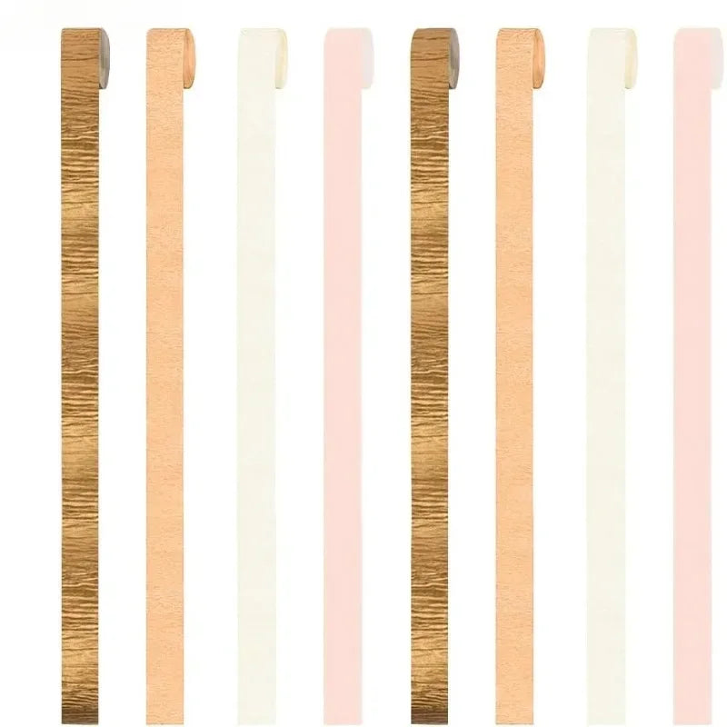 Fall Wedding Decor Gold Orange Pink Beige Crepe Paper Streamers Boho Party Decoration for Wedding Bachelorette Birthday Supplies Good Vibrations