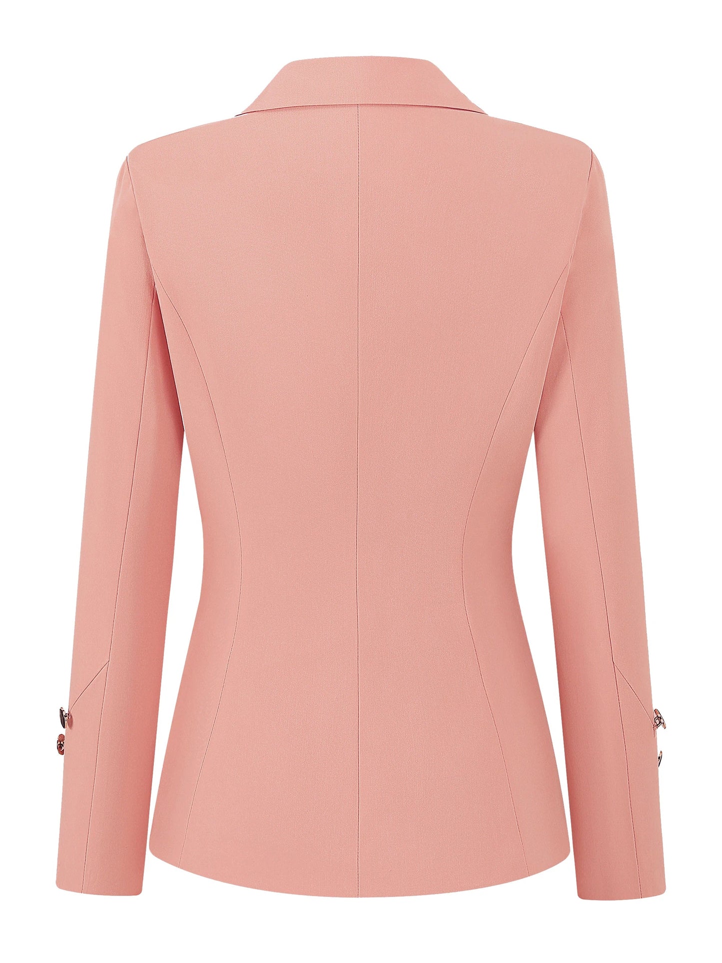 Women's Casual Elegant Jacket Blazer,  Design Stitching Sleeves Buttoned and Double Pockets Fine Jackets ,Suitable All Seasons Good Vibrations