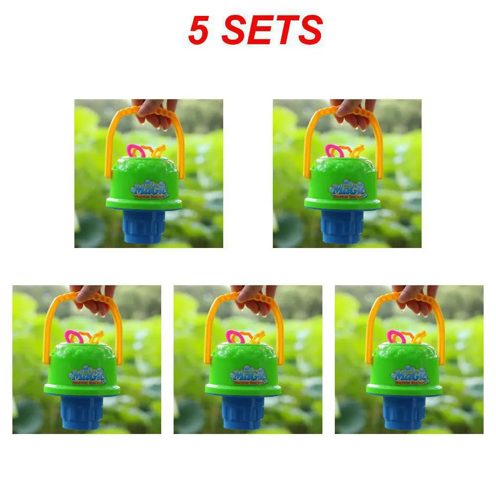New Children Kids Boy Girl Blowing Bubble Toys Summer Anti-spill Bubble Bucket Outdoor Fun Toys Does Not Contain Water Good Vibrations