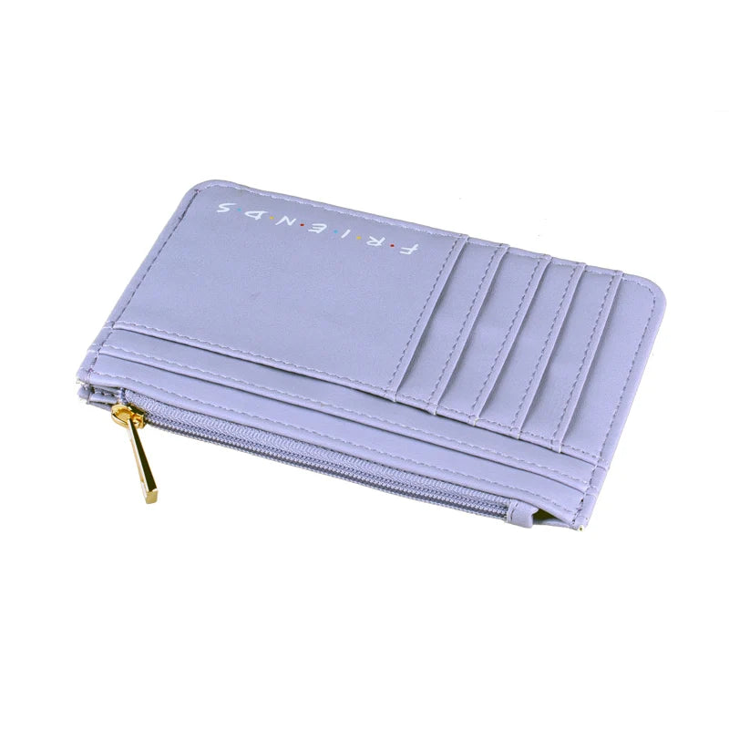 Slim & Stylish Women's Light Purple PU Coin Purse with Golden-Tone Accent - Ultra-Thin Wallet Good Vibrations