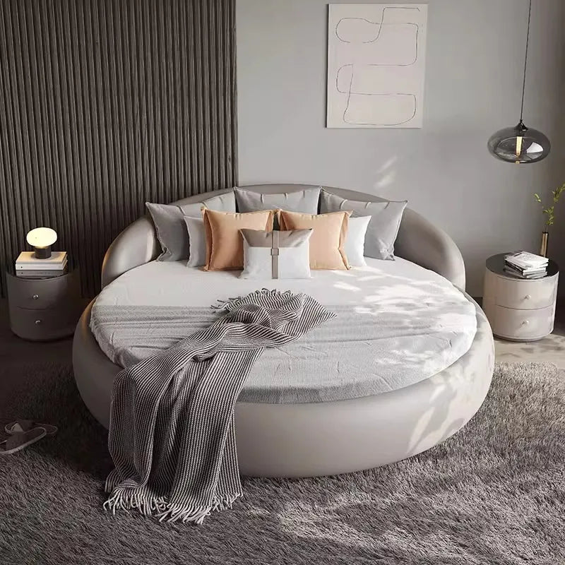 Headboard Japanese Bed Minimalist Upholstered Nightstands Modern Bed Sleeping Frame Camas De Matrimonio Dormitorio Furniture Good Vibrations