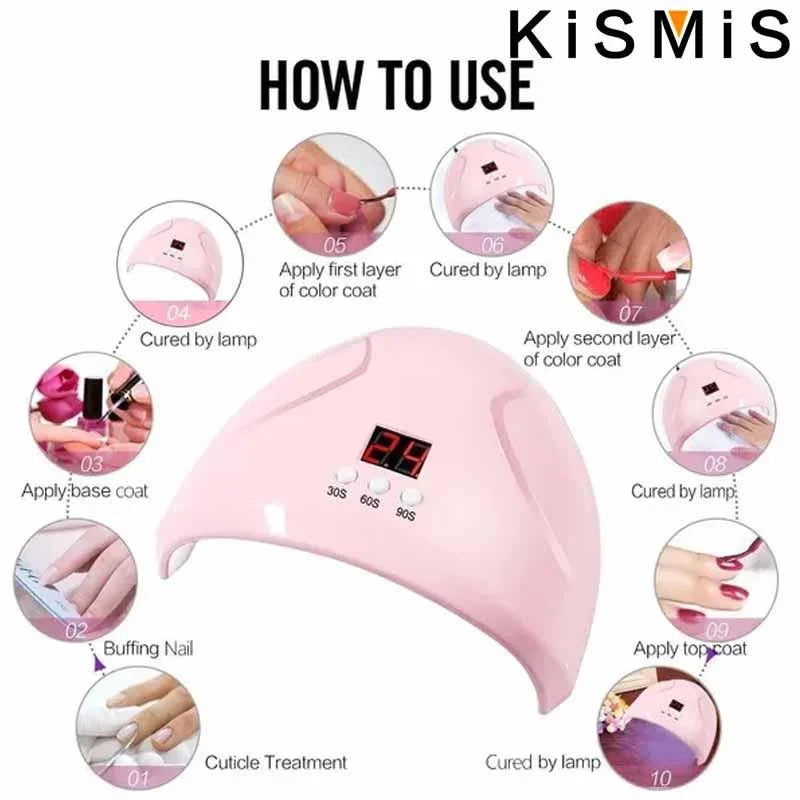 36W UV LED Nail Lamp for Gel Polish Curing Professional Nail Dryer Manicure Machine with Fast Drying Technology Good Vibrations