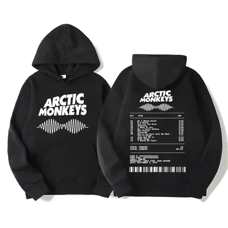 Retro Rock Arctic Monkeys Music Album Graphic Hoodies Men Vintage Oversized Y2k Hip Hop Hoodie Punk Sweatshirt Tour Plus size Good Vibrations