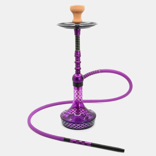 Arab shisha bar KTV single aluminum alloy, glass single tube color, hookah set Good Vibrations