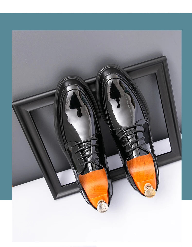 Men's Formal Dress Shoes Elegant Casual Business Luxury Italian Leather Skin Male Social Shoes Original