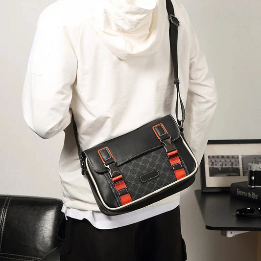 Designer Crossbody Bag Casual Messenger Bag for Men Bags Business Work Man Shoulder Bag Luxury Brand Sling Bags Leather Male Bag Good Vibrations