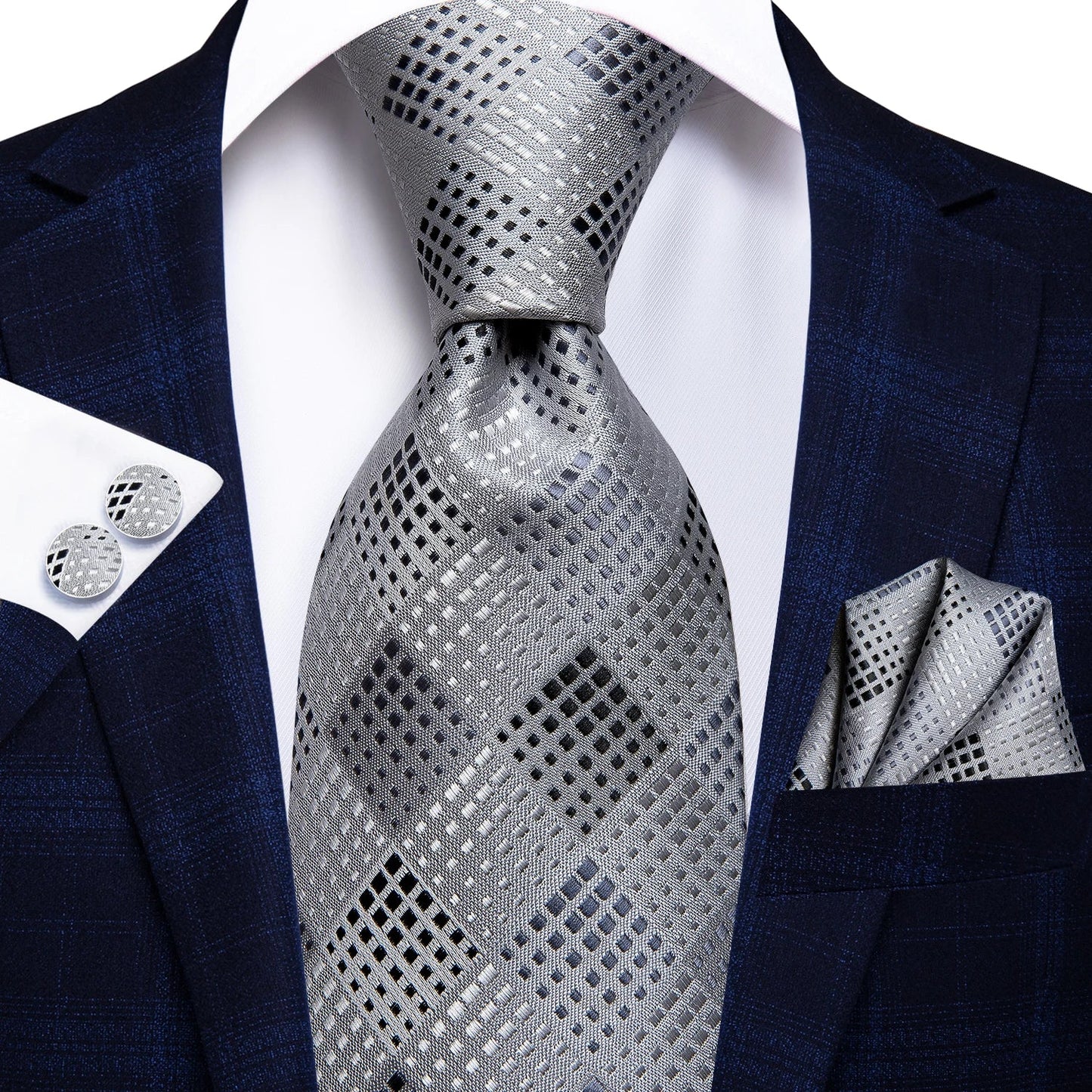 Hi-Tie 8.5cm Business Black Solid Paisley 100% Silk Men's Tie Neck Strip Ties for Men Formal Luxury Wedding Neckties Gravatas Good Vibrations