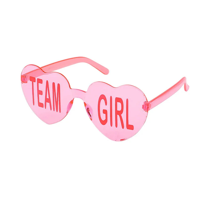 Baby Gender Reveal Party Team Boy Team Girl Glasses Decoration Supplies Blue and Pink Sunglasses Photo Props Guests Gift Favors Good Vibrations