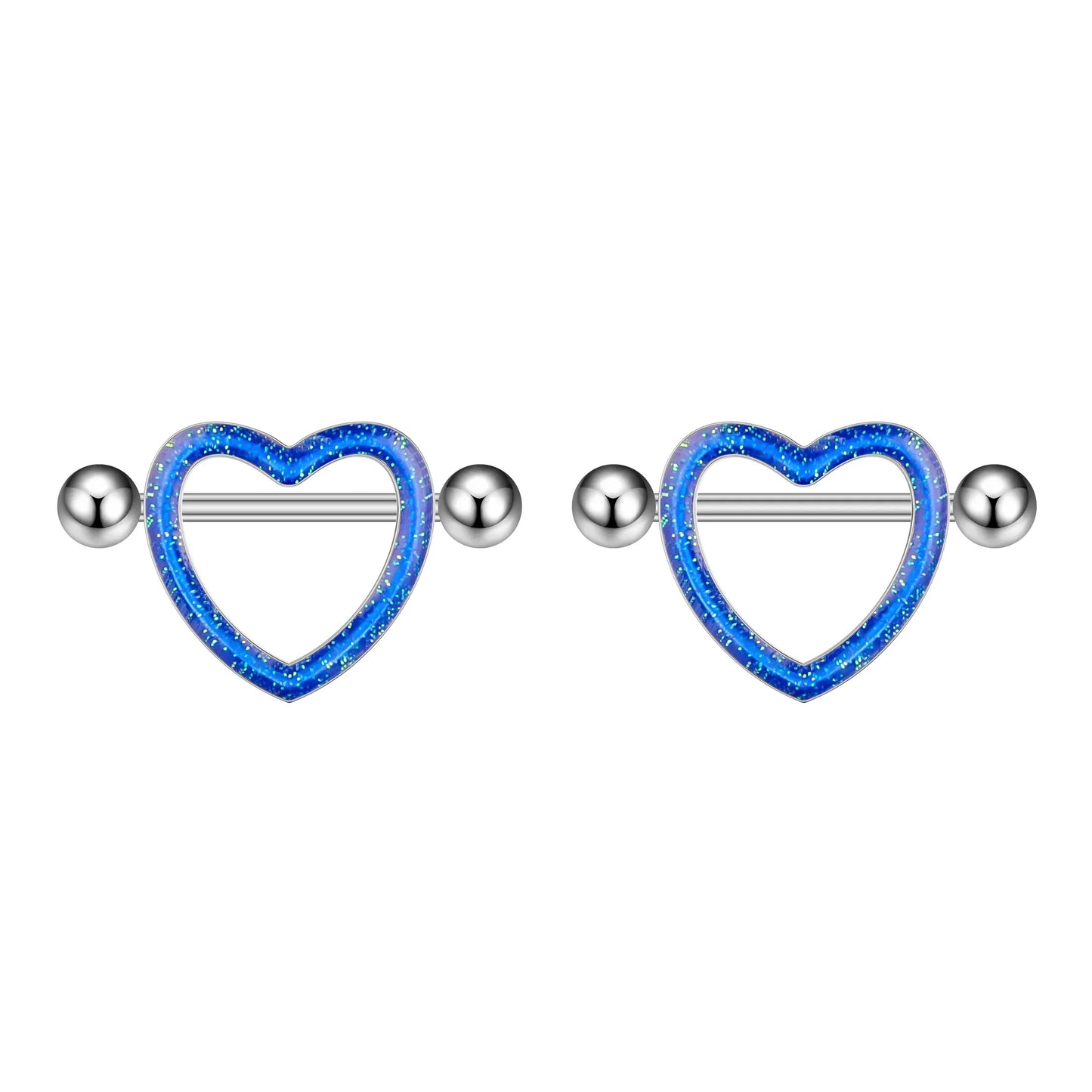 2pcs Steel Bear Dangled Zircon Nipple Piercing Sexy Breast Cover for Women Fashion Starfish Heart Shield Bar Barbell Nipple Ring Good Vibrations Adult Super Store