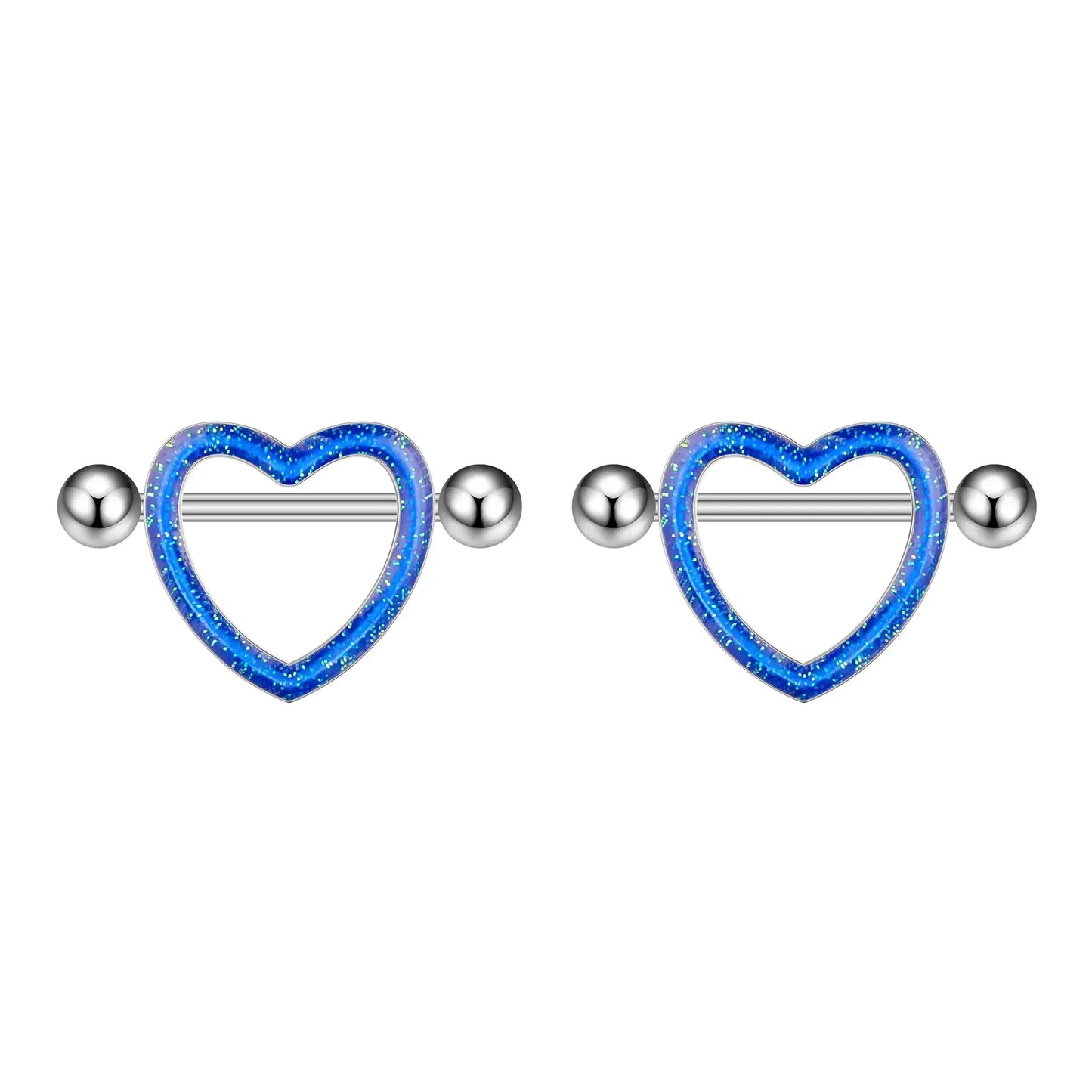 2pcs Steel Bear Dangled Zircon Nipple Piercing Sexy Breast Cover for Women Fashion Starfish Heart Shield Bar Barbell Nipple Ring Good Vibrations Adult Super Store