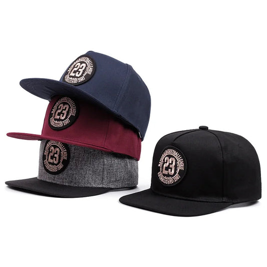 Outdoor Sports Hat Men's Flat Brim Hat Breathable Personality Sticker Street Embroidered Hip Hop Hat Sunscreen Cap Good Vibrations