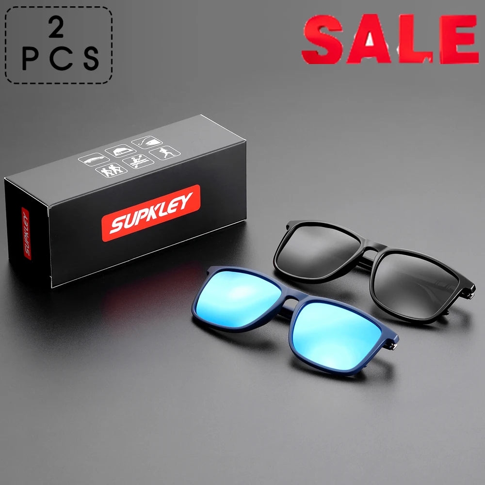 SUPKLEY Sports Sunglasses for Men Polarized Comfortable Wear Square Sun Glasses Male Light Weight Eyewear Accessory with Origina Good Vibrations