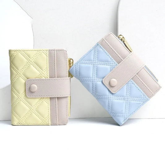 Pouch Portable Cute Pocket Purses Zipper Money Bag Folding Coin Purse Candy Color Multiple Card Slot Short PU Wallet Women Good Vibrations
