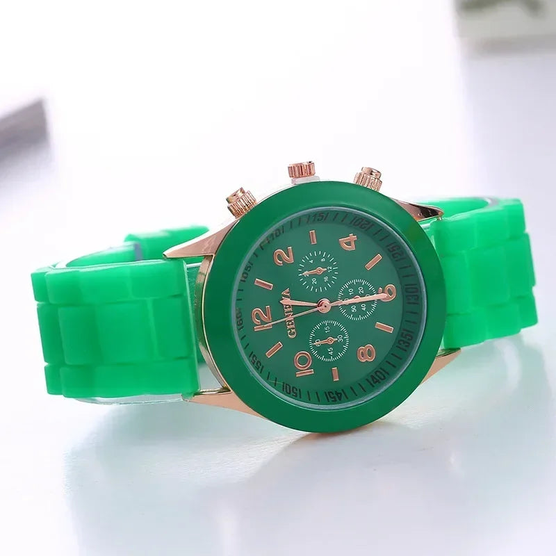 Women Watches 2025 New Fashion Luxury Brand Women's Watch Silicone Strap Quartz Wrist Watch For Female Relogio Feminino Zegarki Good Vibrations
