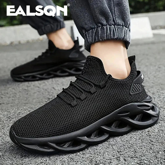 Men Sports Running Black Jogging Shoes Casual Sneakers Brown Outdoor Breathable Mesh Women Light Shock-absorption Black Tennis Good Vibrations