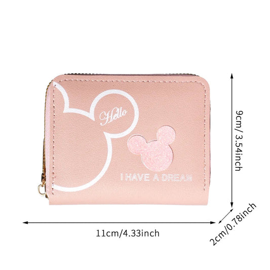 2024 new Japanese and Korean cute cartoon short wallet female mini large-capacity portable student zipper coin purse Good Vibrations