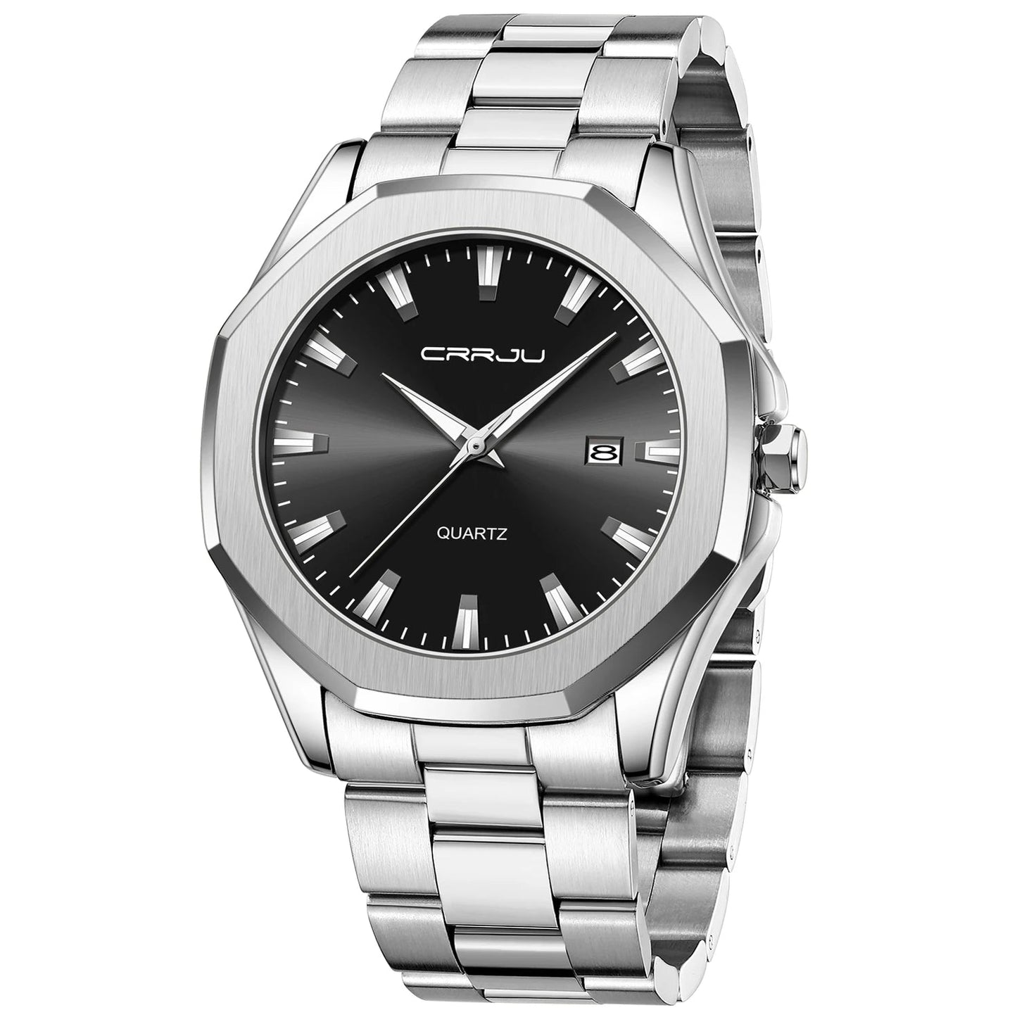 Watches for Men Classic with Date Business Dress Luxury Waterproof Luminous Mens Wrist Watch Analog Stainless Steel Men Watch Good Vibrations