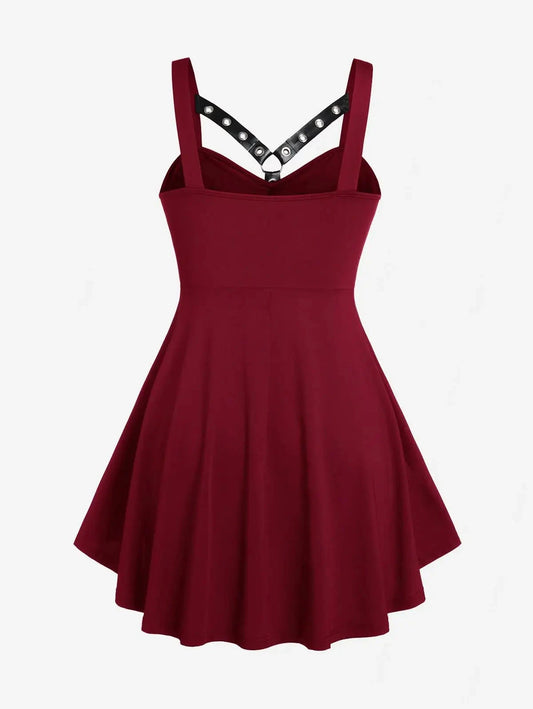 ROSE GAL Womens Plus Size Curve High Low Tank Tops Gothic Sleeveless Strap Tank Top Good Vibrations