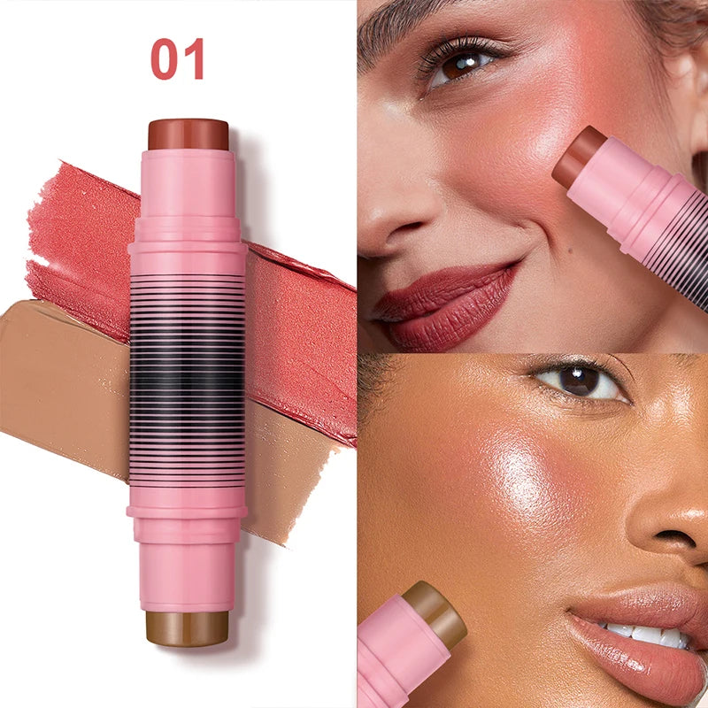 Blush and contour multi-purpose stick. Simplify your daily makeup routine. Each duo of powder blushes will enhance your look Good Vibrations