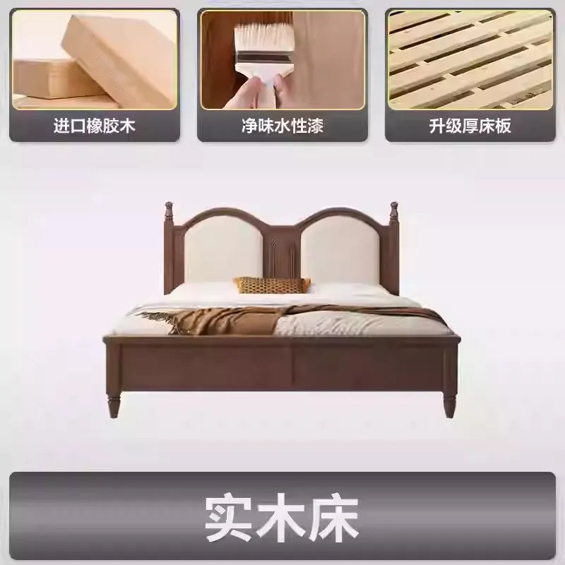 Europian Bedroom Bed Aesthetic Unique Nightstands Headboards Bed Modern Storage Cama Elastica Pula Pula Home Accessories Good Vibrations
