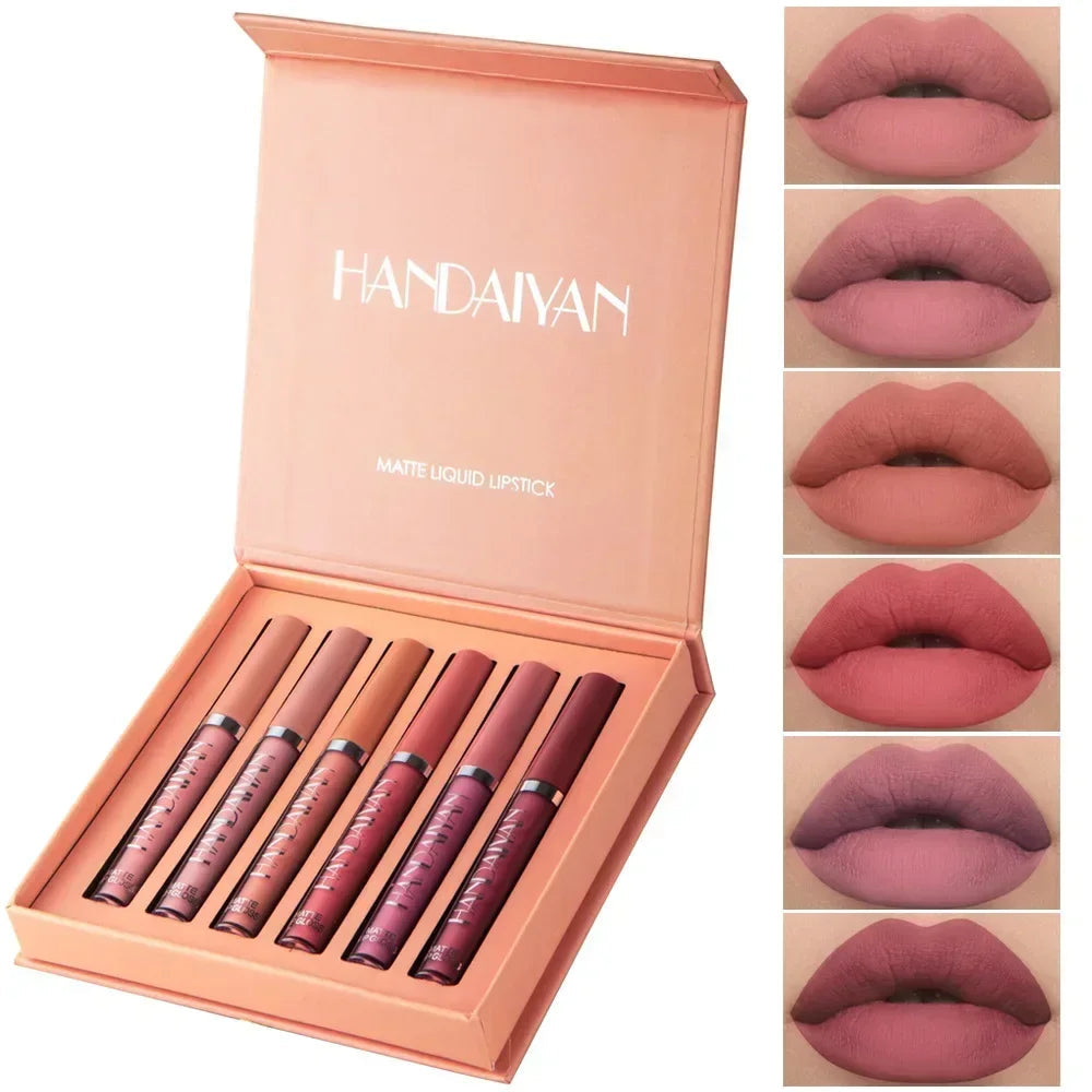 10/6 PCS Lipstick Set Matte Nude Liquid Lip Stain Makeup for women Non stick Cup Lip Gloss Waterproof Long lasting Cosmetics Good Vibrations