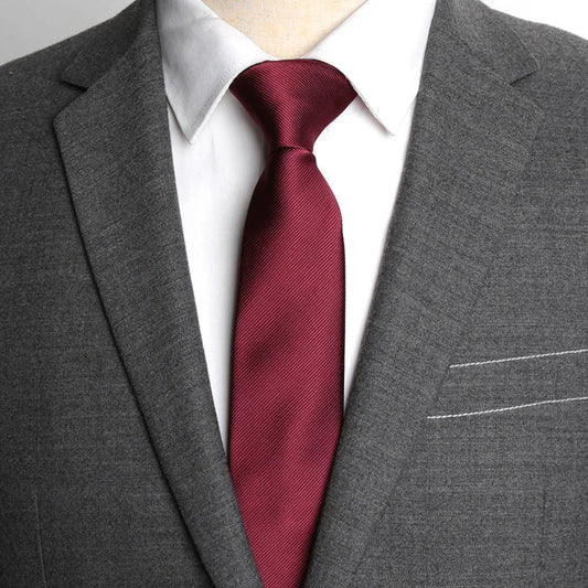 Men's Business Jacquard Slim Tie, British Classic Solid Color Tie,Casual Wedding Accessories Good Vibrations