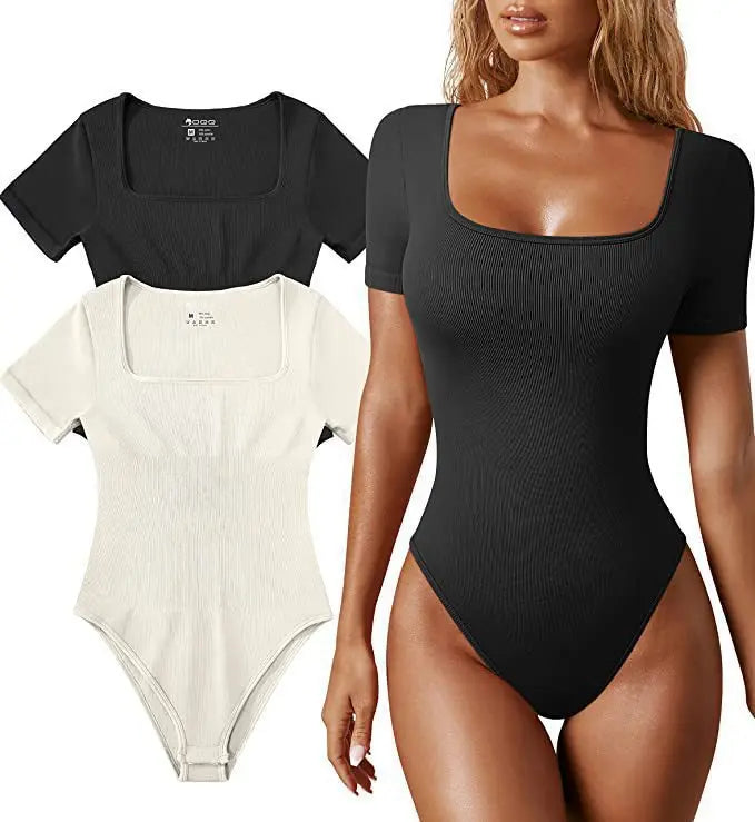Women Slimming Square Neck Full Body Shaper Bodysuits Waist Trainer Butt Lifter Panties Tummy Control Lingerie Yoga Shapewear Good Vibrations