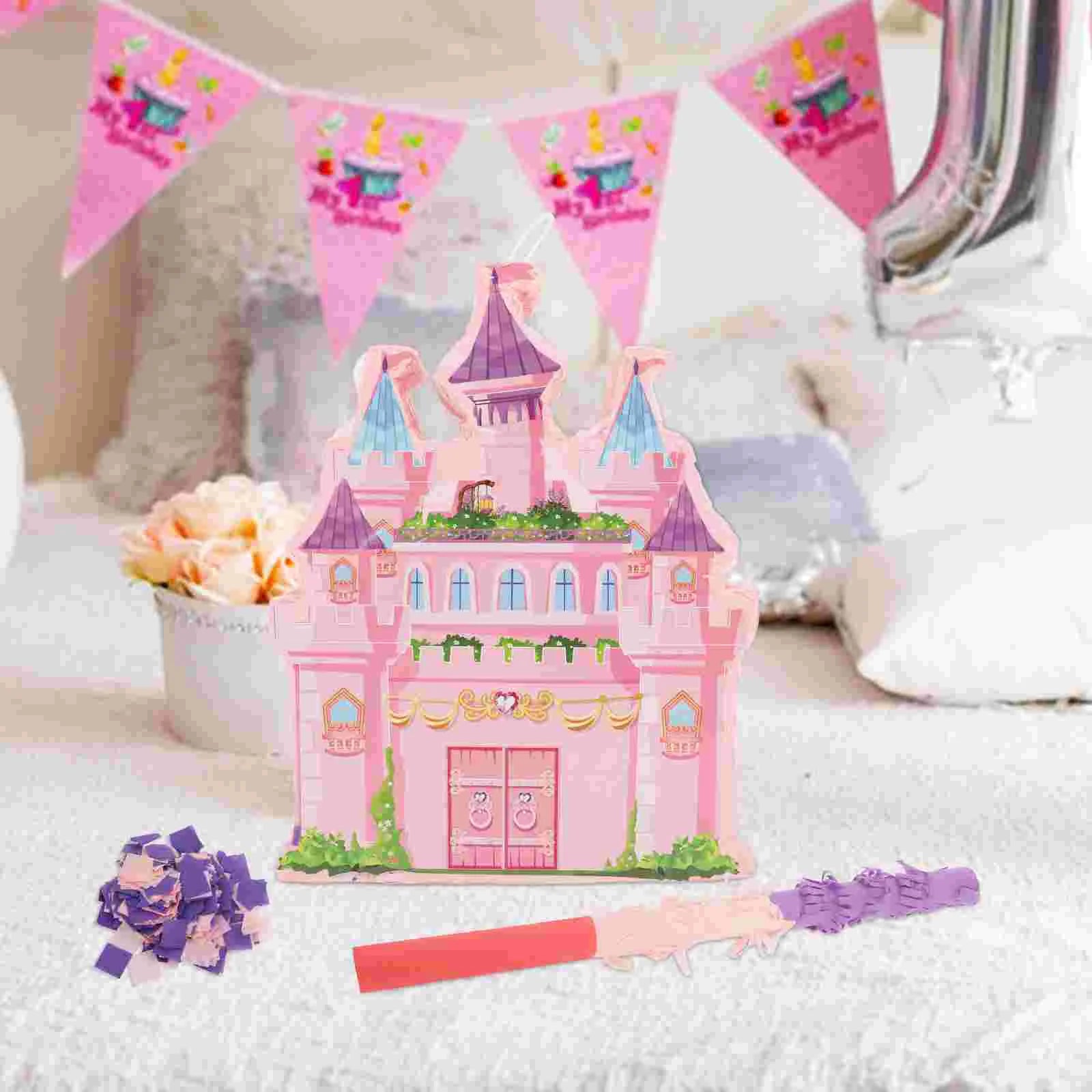 1 Set Castle Pinata For Birthday Parties Princess Theme Hanging Candy Holder Party Games Decoration Princess Birthday Decoration Good Vibrations