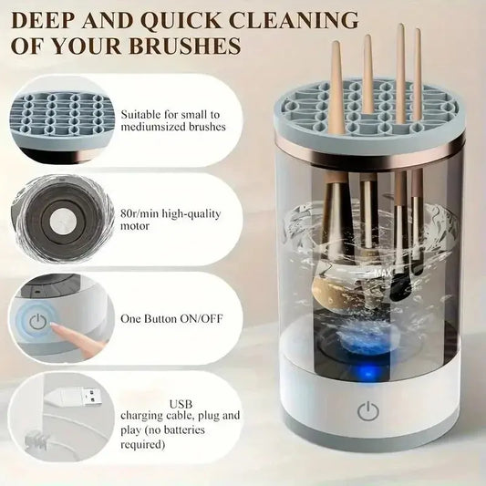 Makeup brush cleaner, a gift for important holidays, a must-have efficient cleaning and beauty tool for lazy people Good Vibrations